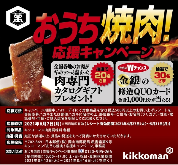 キッコーマンおうち焼肉!応援キャンペーン