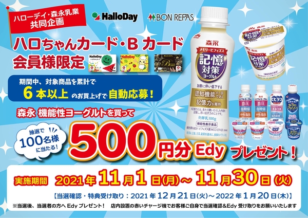 森永機能性ヨーグルトを買って Edyが当たるキャンペーン