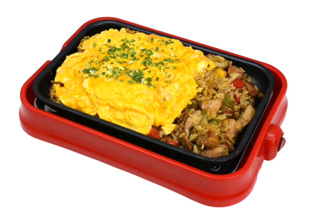 ふんわり卵をのせた焼肉チャーハン